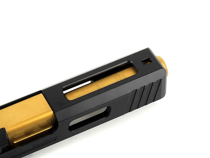 GunsModify SA Style Aluminum Slide & Stainless Barrel Set (Gold) For Marui G19