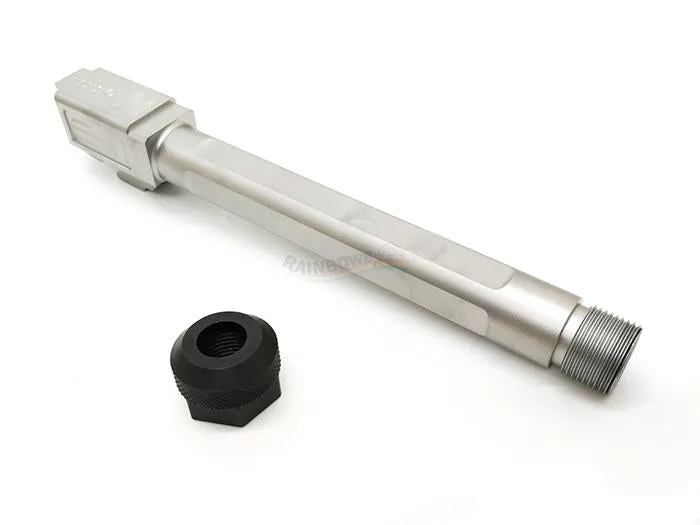 GunsModify SA Style G34 RMR Slide with Stainless Silver Threaded Outer Barrel Full Set For TM G17