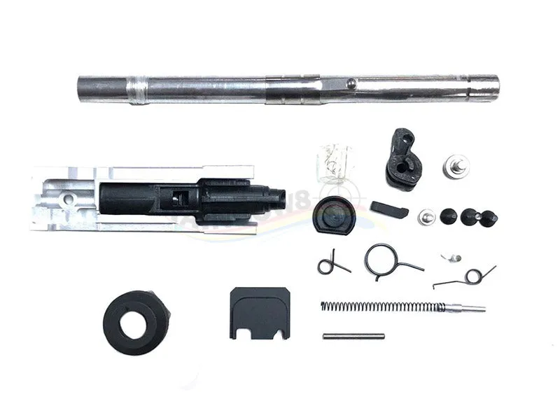 GunsModify SA Style G34 RMR Slide with Stainless Silver Threaded Outer Barrel Full Set For TM G17