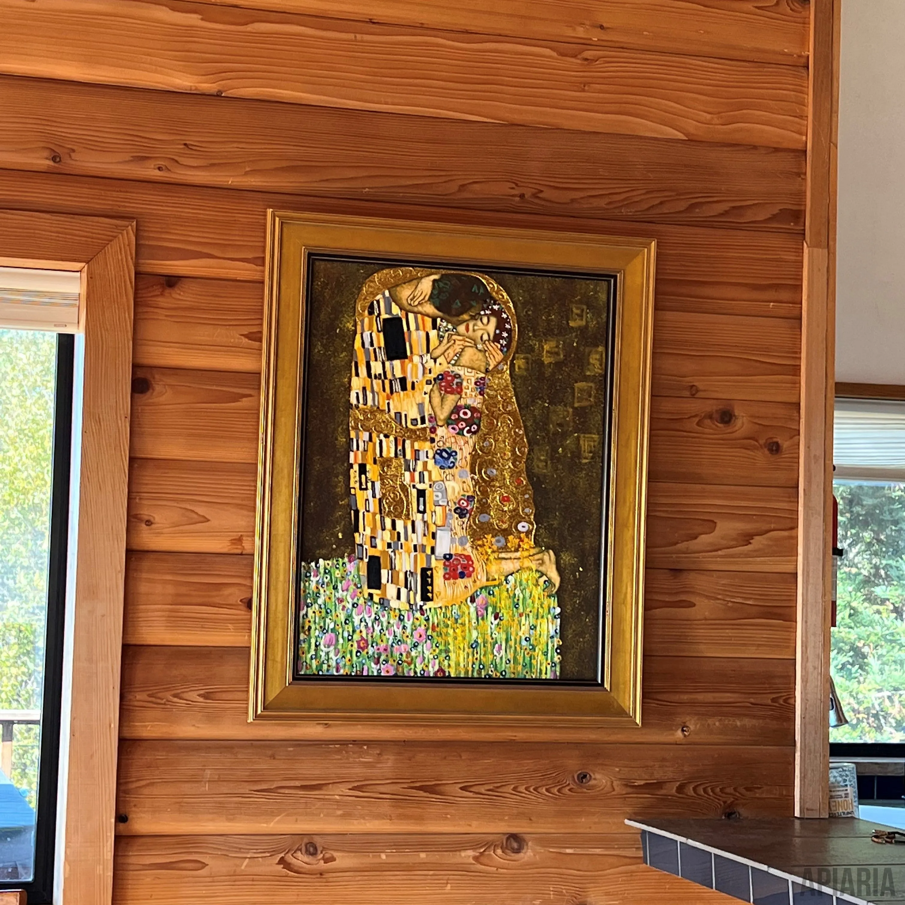 Gustav Klimt "The Kiss" Hand Painted Reproduction