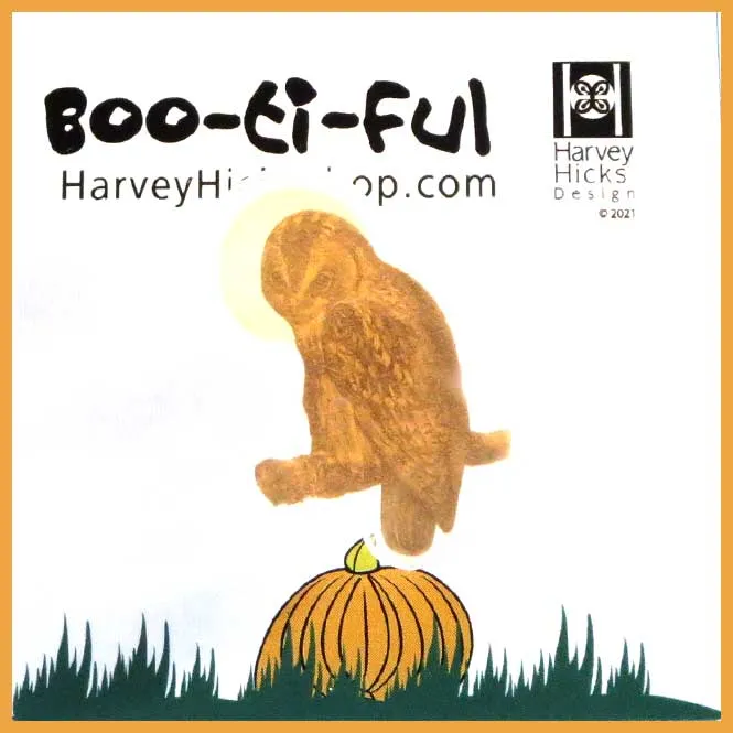 Halloween pin featuring a leaf nose bat, orange