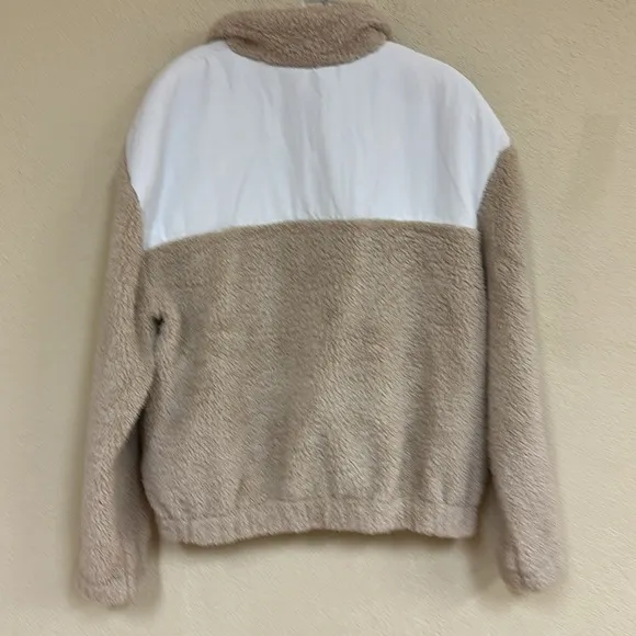 H&amp;M Sherpa Zip Up Sherpa Sweater jacket oversized size M
