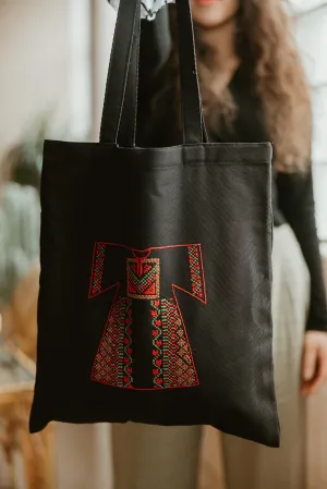 Hand-embroidered Thobe Tote Bag (Double-Sided)