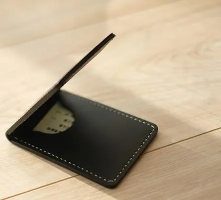 HANDMADE LEATHER Women Slim CARD WALLET Holder PERSONALIZED MONOGRAMMED GIFT CUSTOM Card Holder License Holder