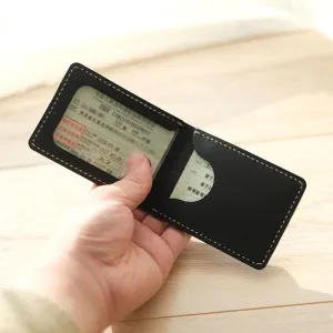 HANDMADE LEATHER Women Slim CARD WALLET Holder PERSONALIZED MONOGRAMMED GIFT CUSTOM Card Holder License Holder