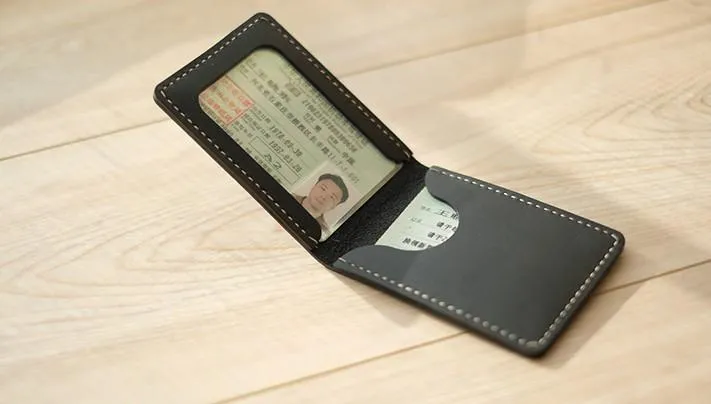 HANDMADE LEATHER Women Slim CARD WALLET Holder PERSONALIZED MONOGRAMMED GIFT CUSTOM Card Holder License Holder