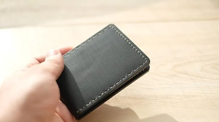 HANDMADE LEATHER Women Slim CARD WALLET Holder PERSONALIZED MONOGRAMMED GIFT CUSTOM Card Holder License Holder