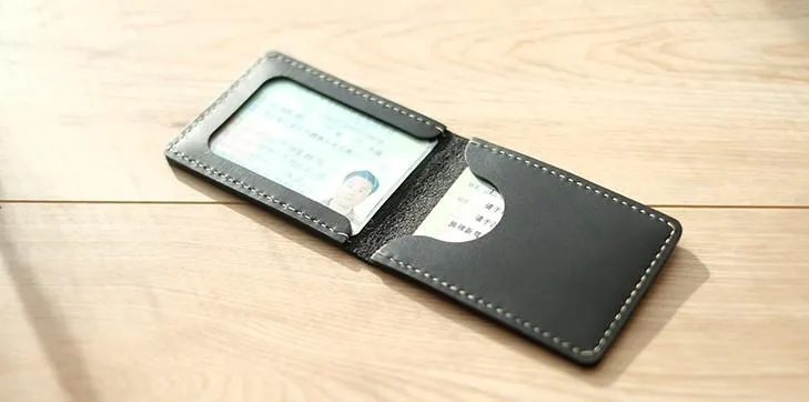 HANDMADE LEATHER Women Slim CARD WALLET Holder PERSONALIZED MONOGRAMMED GIFT CUSTOM Card Holder License Holder