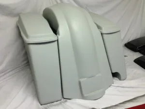 Harley Davidson 4" Extended Stretched Saddlebags Lids Fender Right CutOut