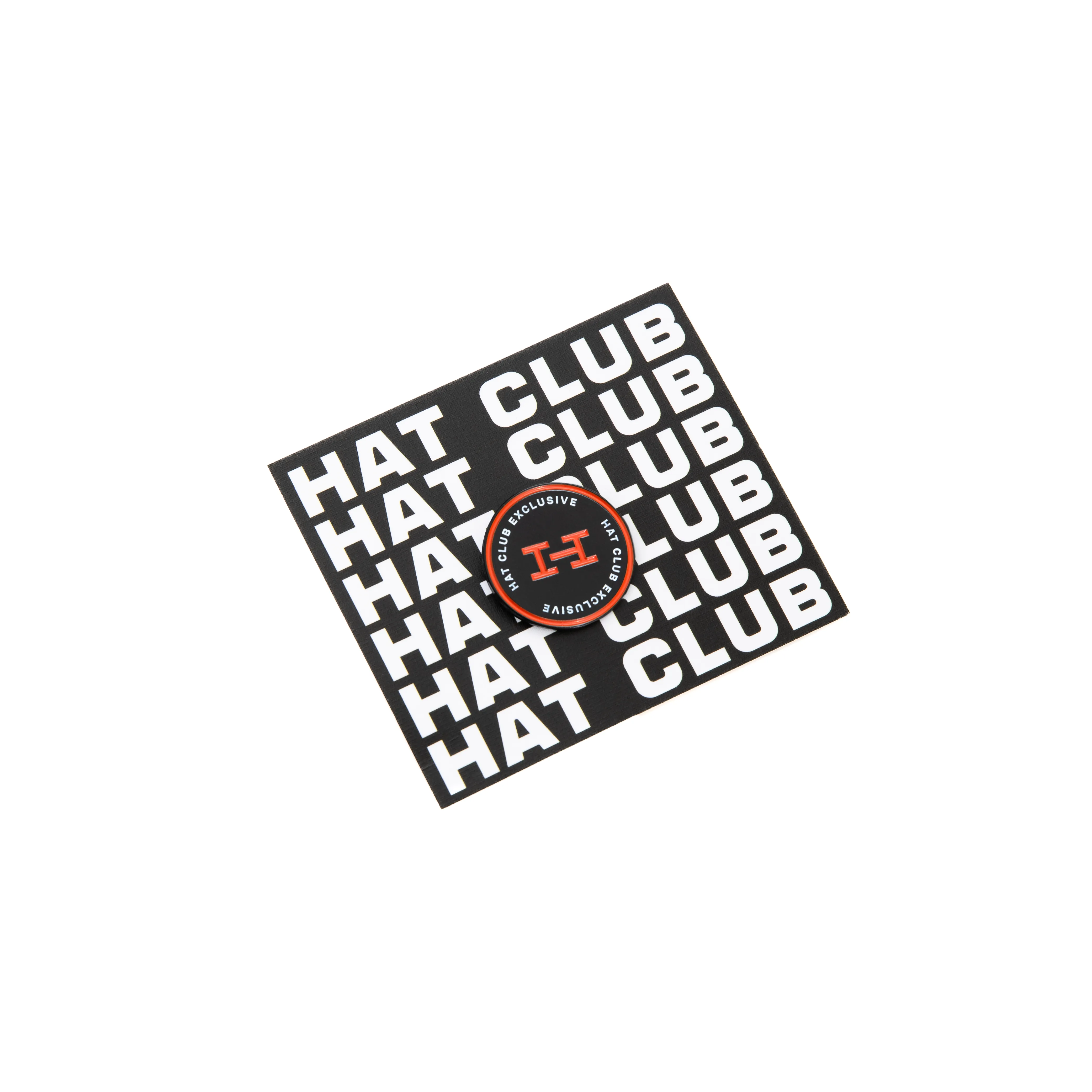 Hat Club Exclusive H Logo Pin - Black, Orange