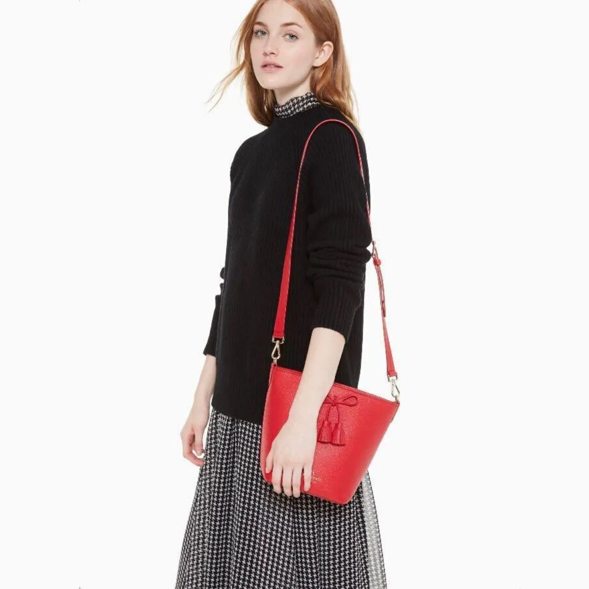 Hayes Street Vanessa Royal Red Bucket Bag