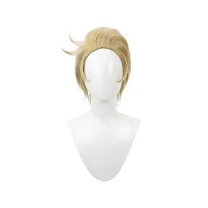 Hazbin Hotel Lucifer TV Character Cosplay Gold Wig Heat Resistant Synthetic Hair Accessories Props