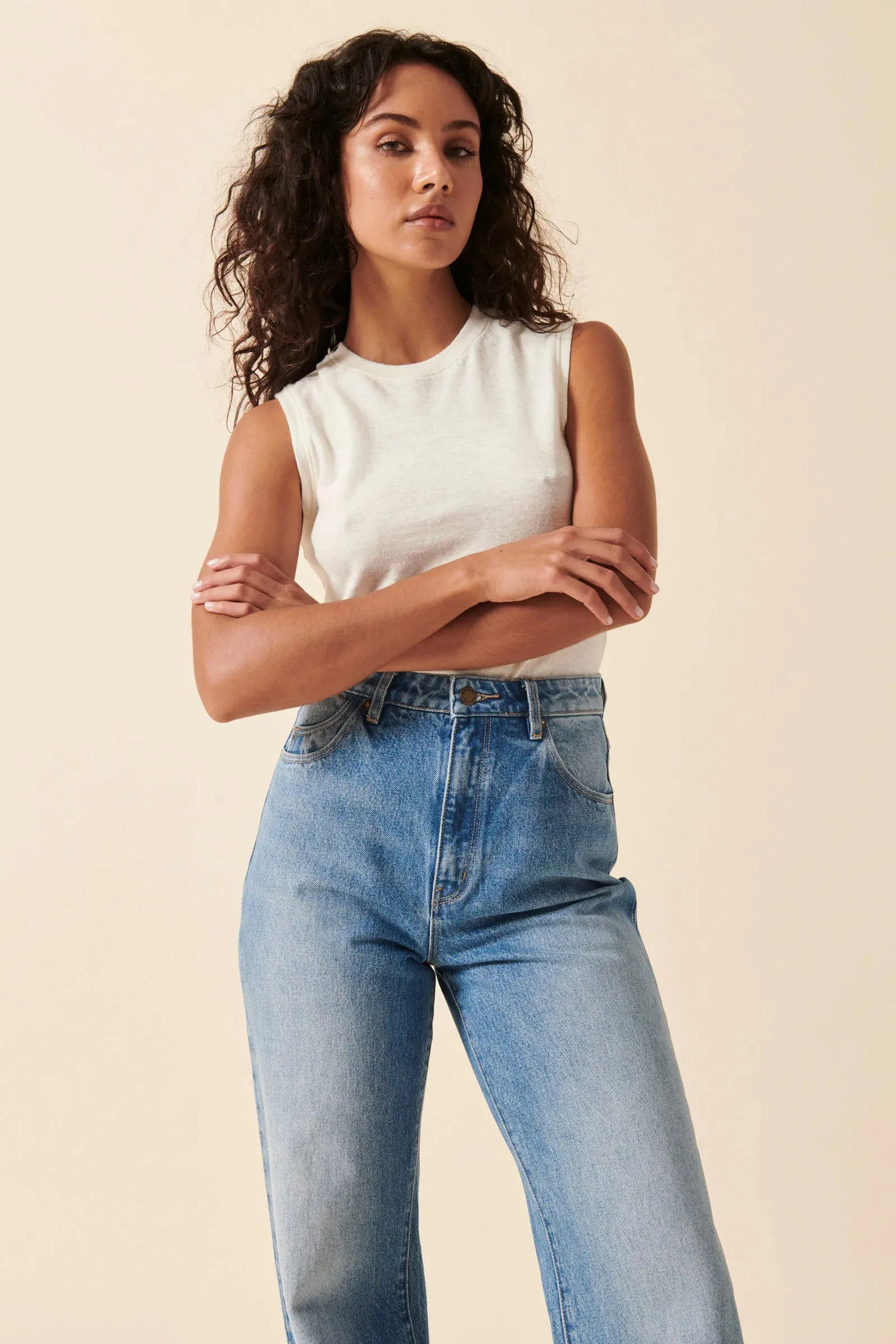 Heidi Jean Chloe Recycled Mid Blue