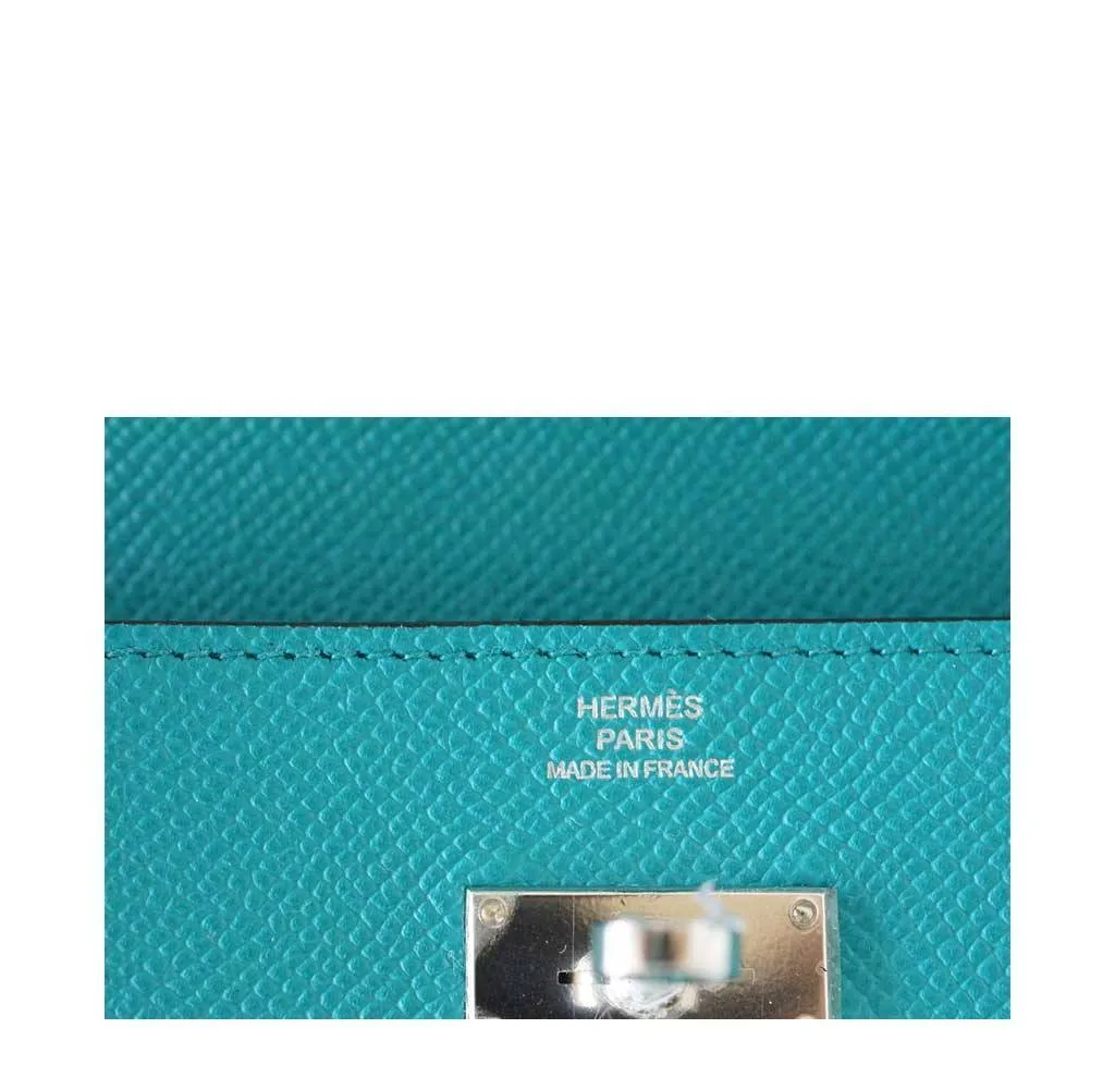 Hermès Kelly Long Wallet Clutch Paon Bag