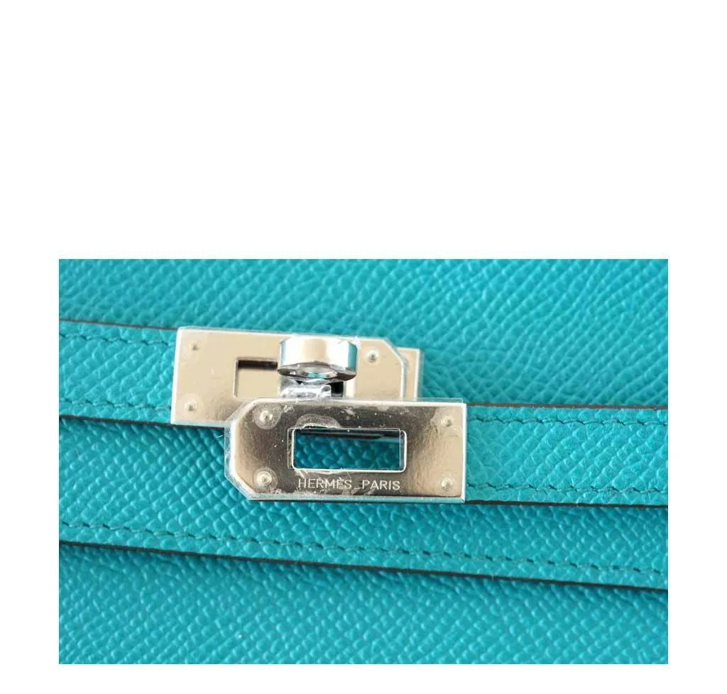 Hermès Kelly Long Wallet Clutch Paon Bag