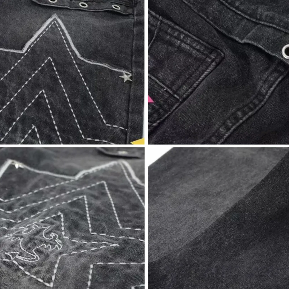 High Street Star Embroidered Jeans