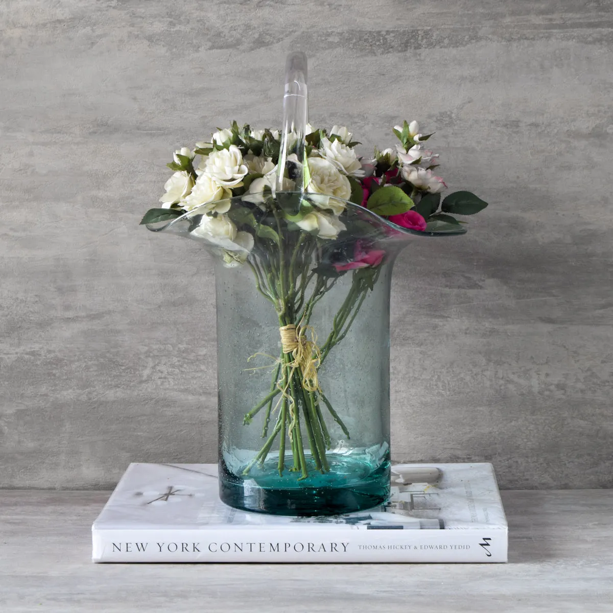 Home Artisan Peyton Glass Bag Vase - Tall
