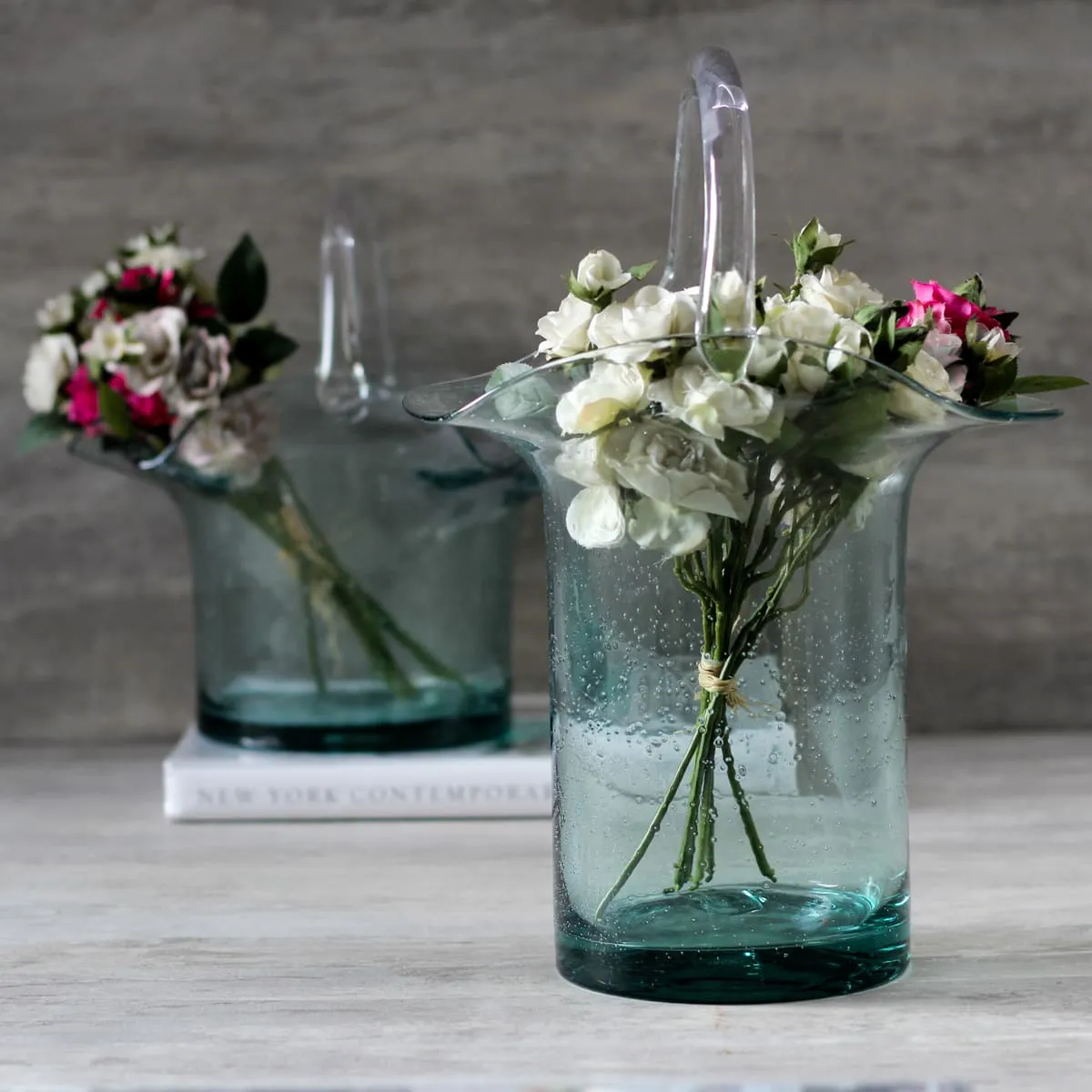 Home Artisan Peyton Glass Bag Vase - Tall