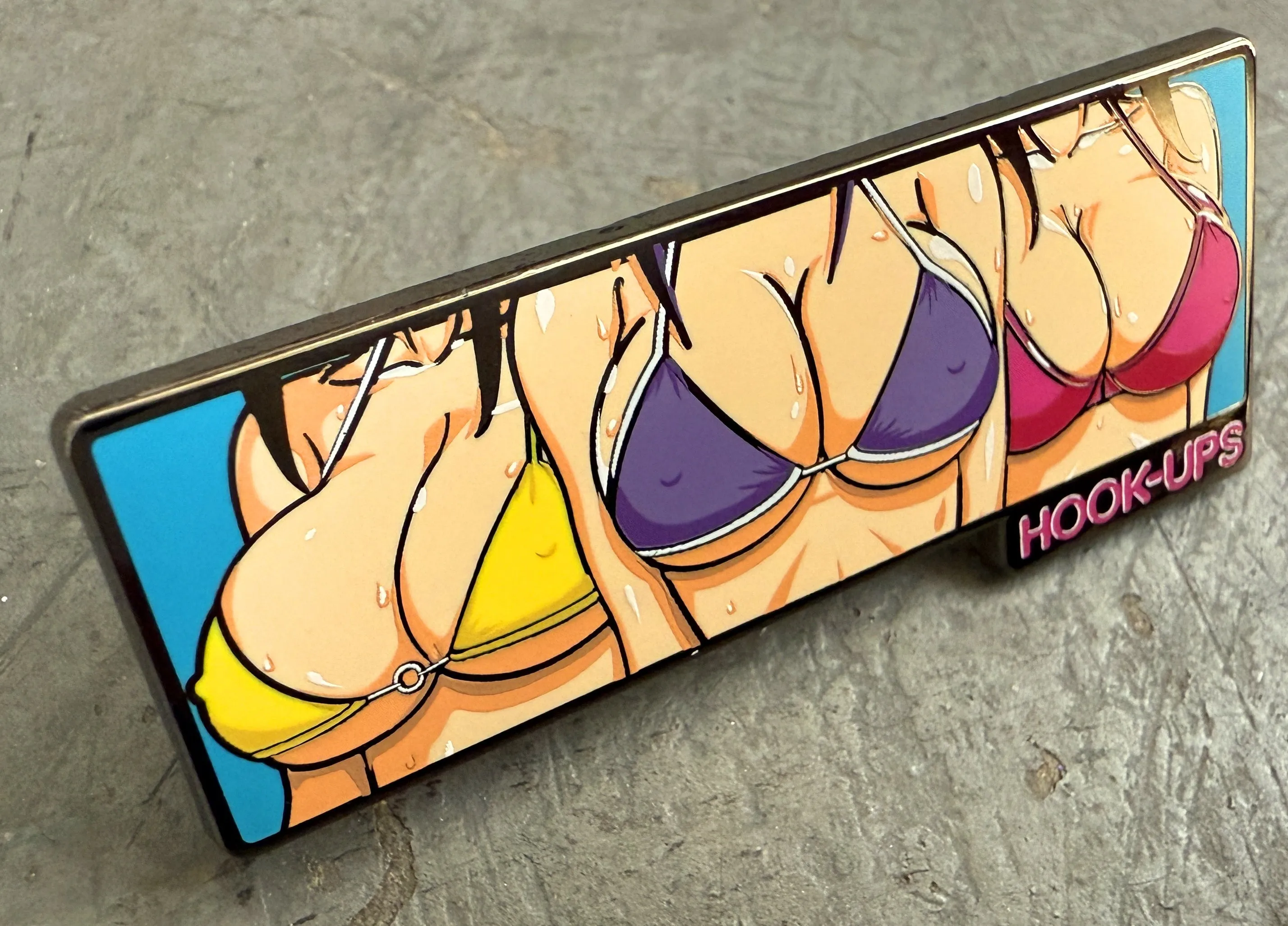 Hook Ups 3 Girls Enamel Pin