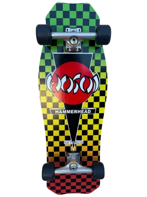 Hosoi O.G. Hammerhead Rasta Checkerboard 10.5" Complete Skateboard