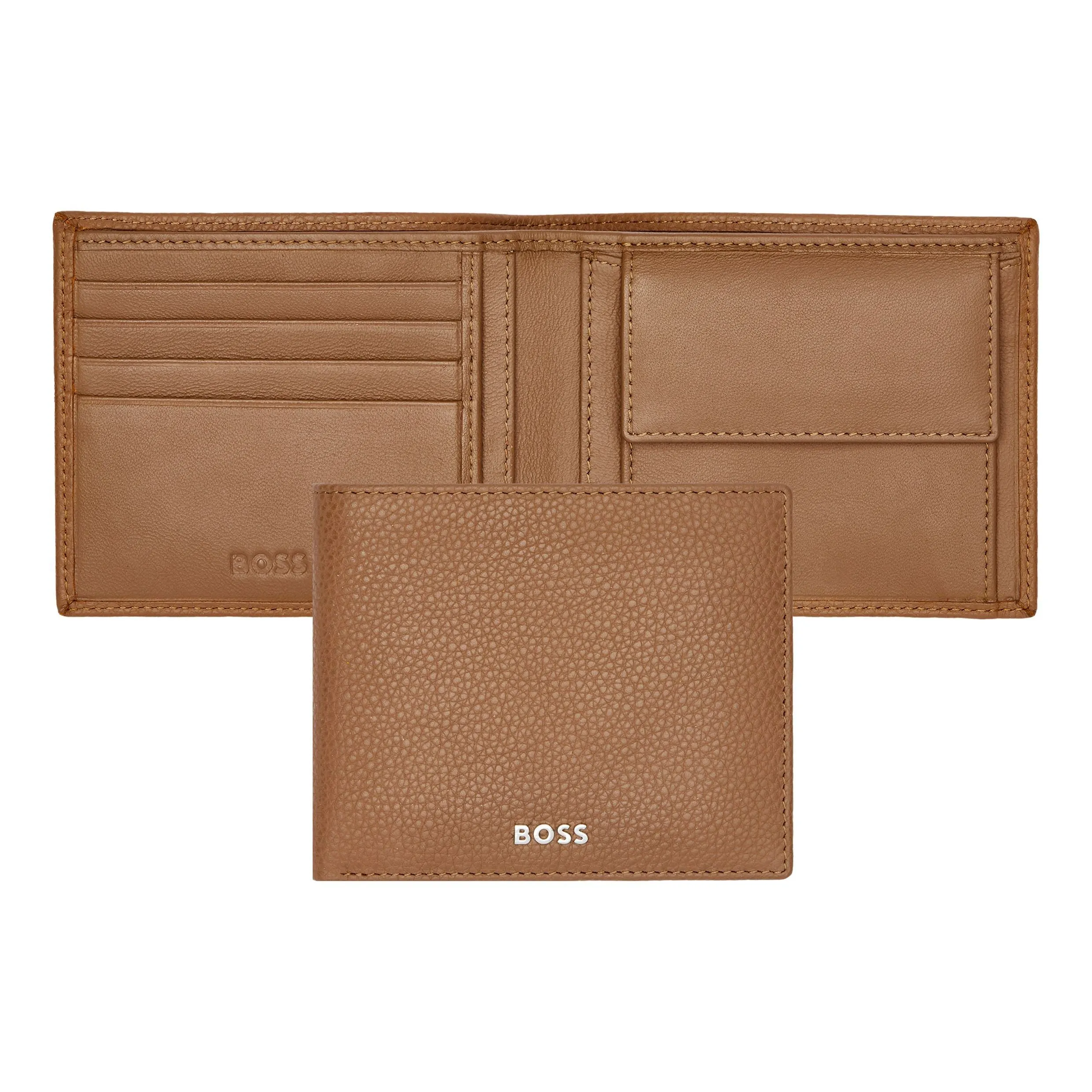HUGO BOSS HLM416X-Money wallet Classic Grained Camel