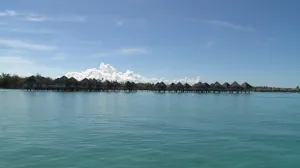 Huts on the Water at Bora Bora Resort