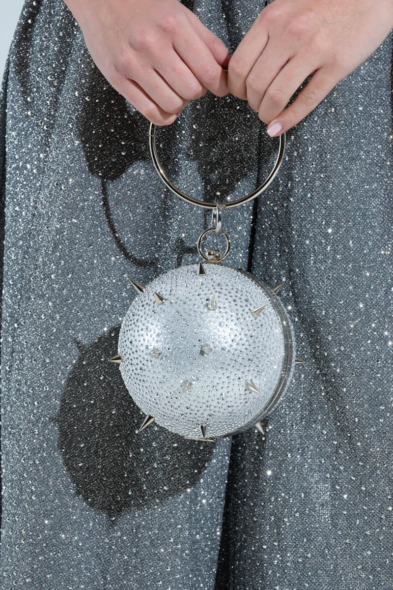 I BITE BACK STUD CLUTCH BAG