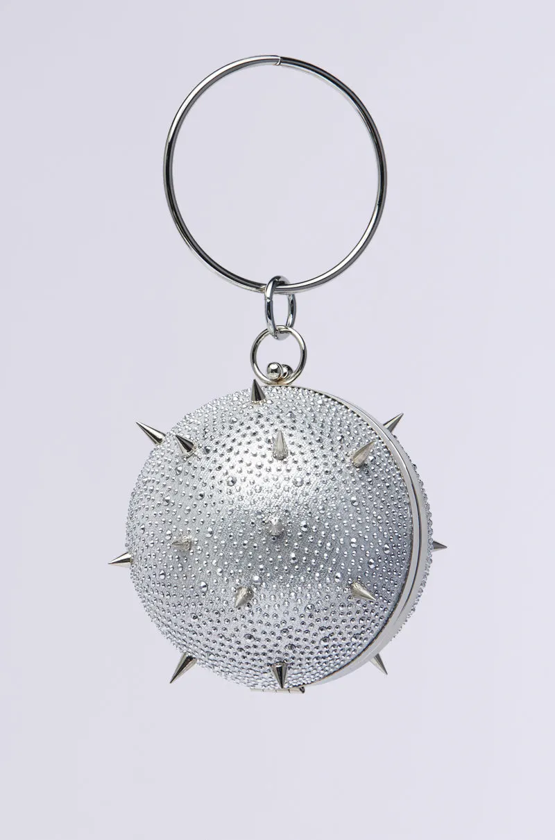 I BITE BACK STUD CLUTCH BAG