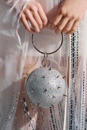 I BITE BACK STUD CLUTCH BAG