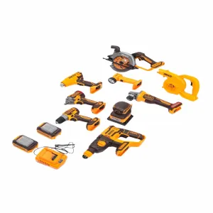 Ingco 20V 9 Pieces Lithium-Ion Cordless Industrial Tools Set - CKLI2098