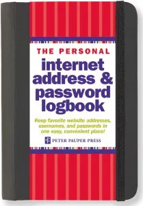 Internet Address & Password Logbook - Black