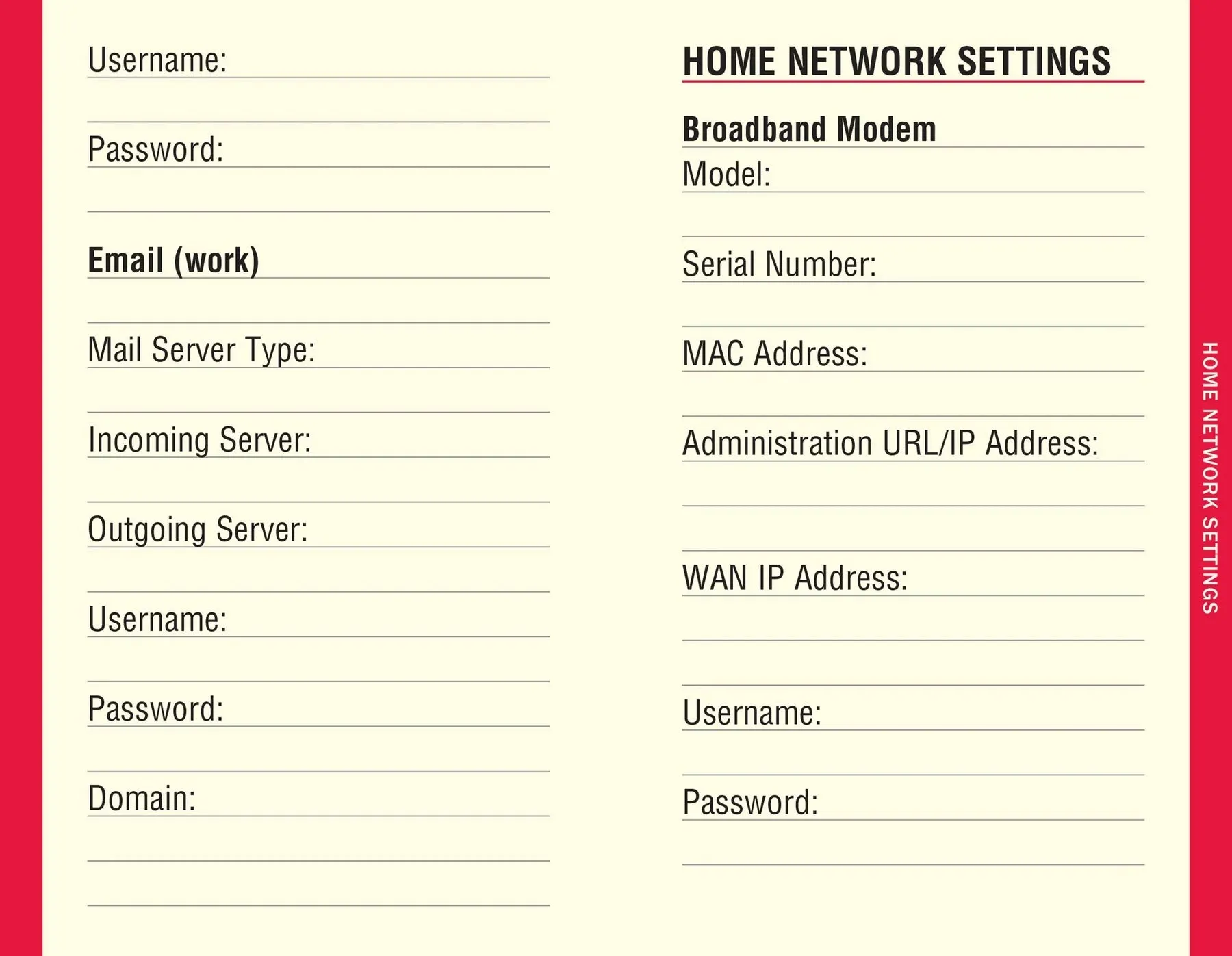 Internet Address & Password Logbook - Large Print