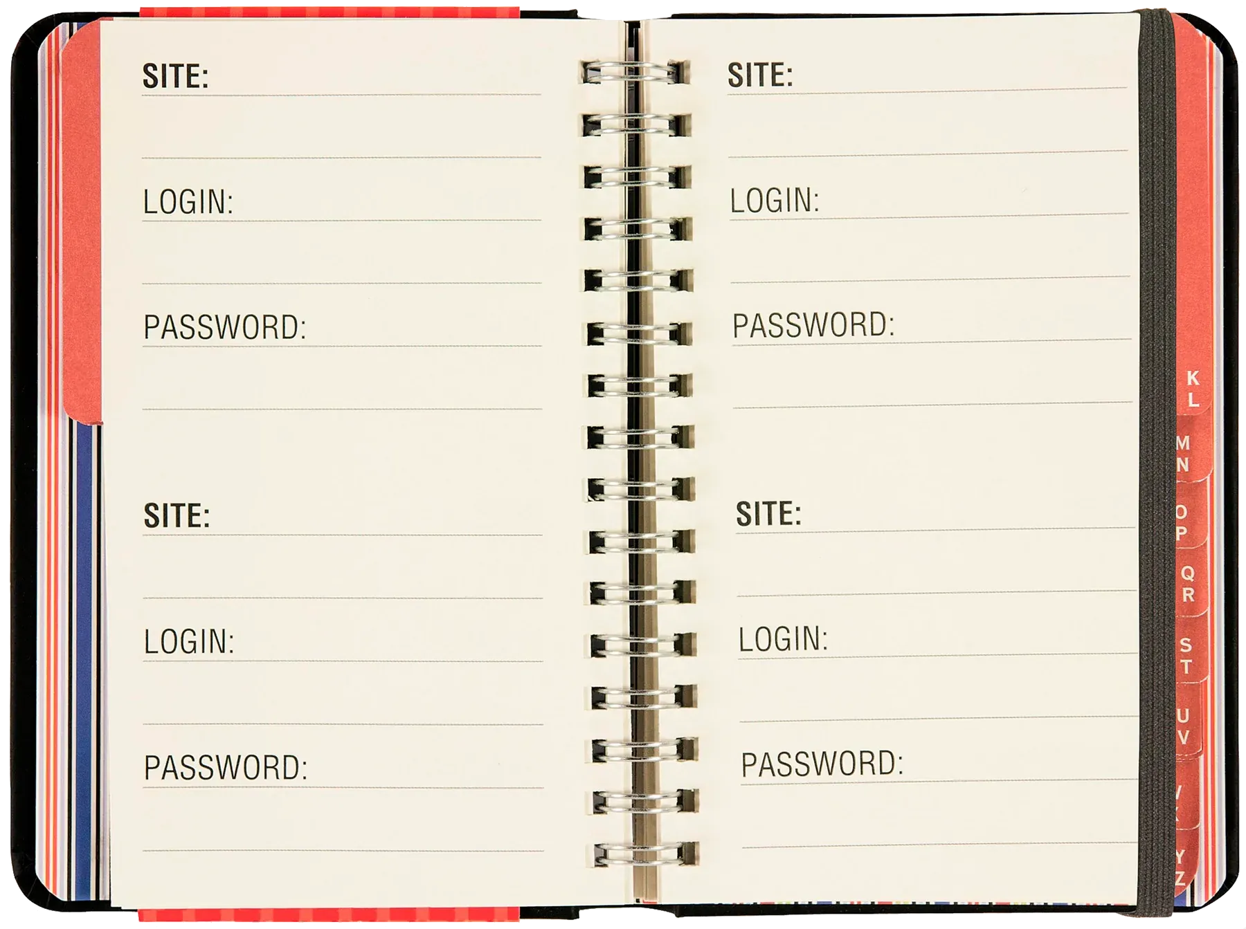 Internet Address & Password Logbook - Large Print