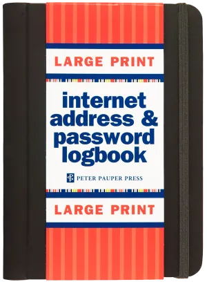 Internet Address & Password Logbook - Large Print