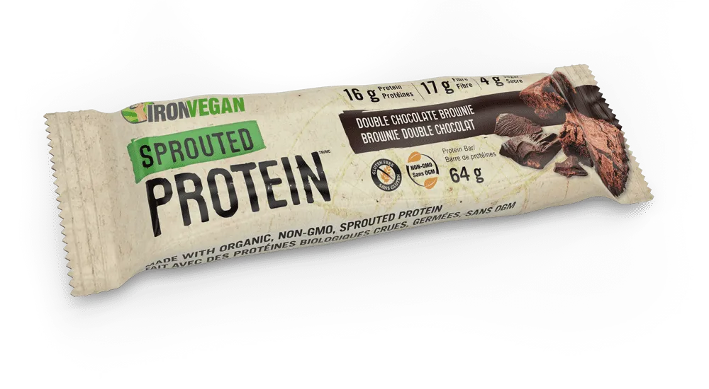 Iron Vegan Sprouted Protein Bar - Double Chocolate Brownie
