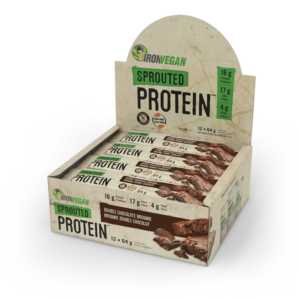 Iron Vegan Sprouted Protein Bar - Double Chocolate Brownie