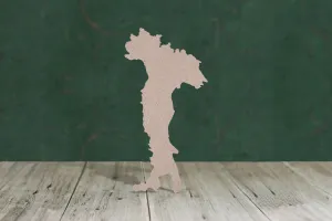 Italy outline - wooden craft cut-out - 3mm MDF