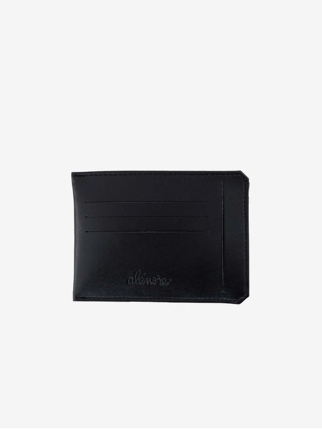 Jasmin Vegan Apple Leather Compact Wallet | Black
