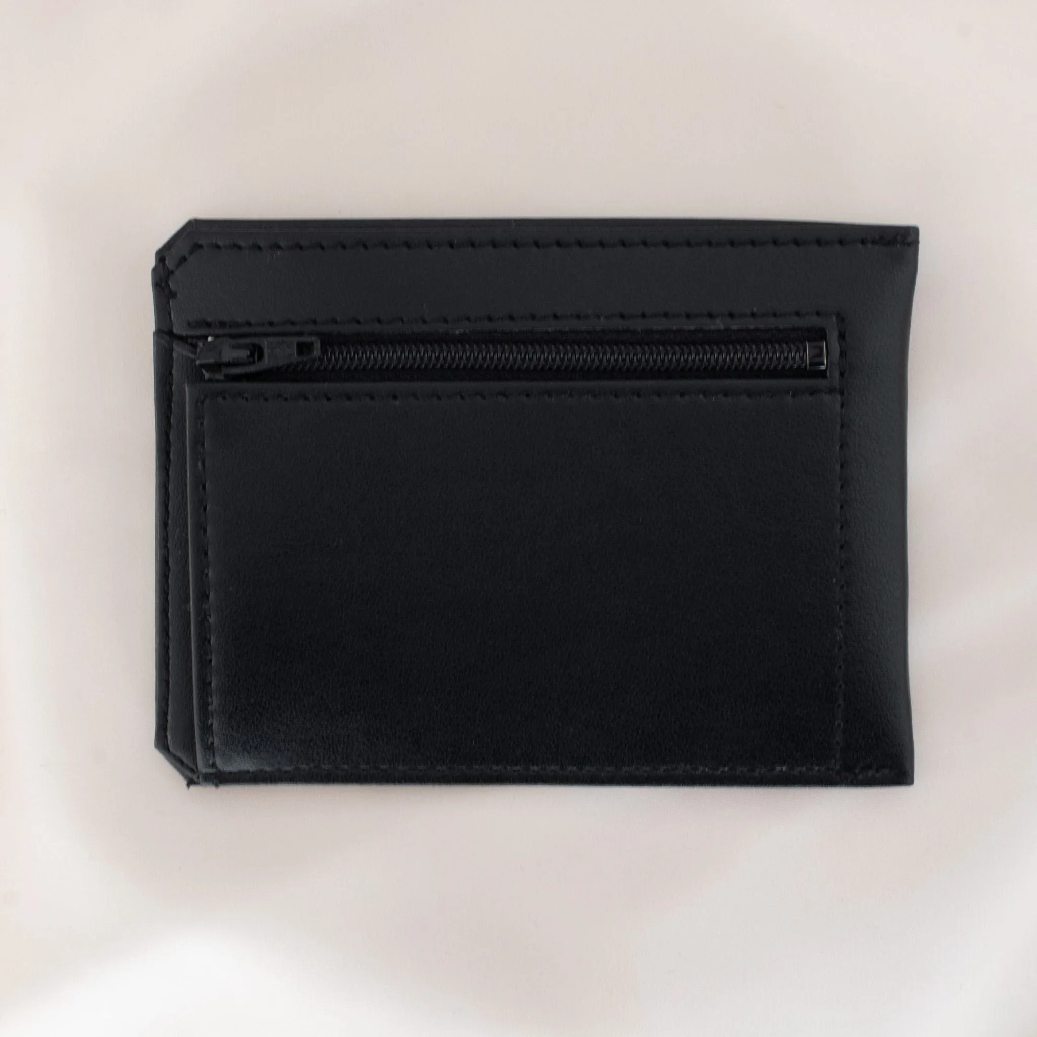 Jasmin Vegan Apple Leather Compact Wallet | Black