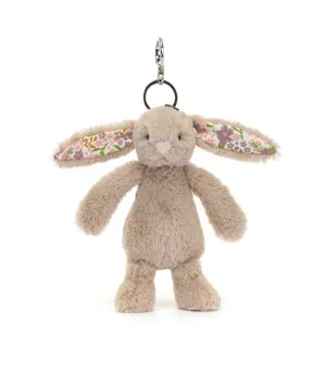 JELLYCAT BLOSSOM BEIGE PETAL BUNNY BAG CHARM