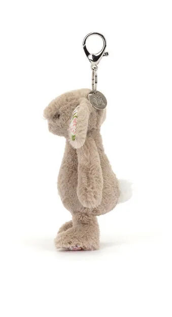 JELLYCAT BLOSSOM BEIGE PETAL BUNNY BAG CHARM