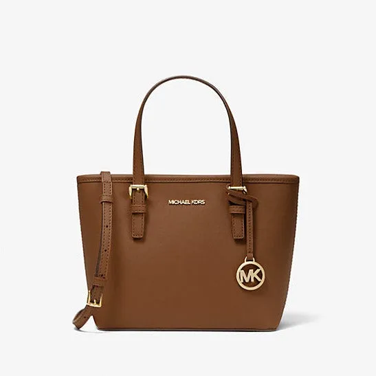 Jet Set Travel Extra-Small Saffiano Leather Top-Zip Tote Bag