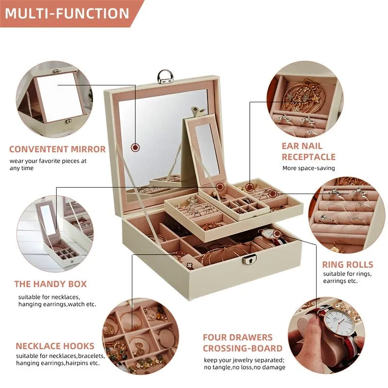 Jewelry Box with Travel Storage Case