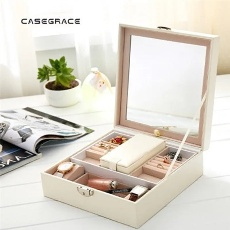 Jewelry Box with Travel Storage Case