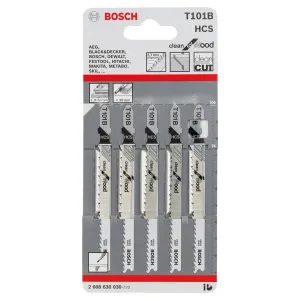 Jigsaw blade T 101 B Clean for Wood (5pcs in a pack)