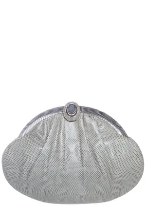 Judith Leiber Grey Reptile Clutch