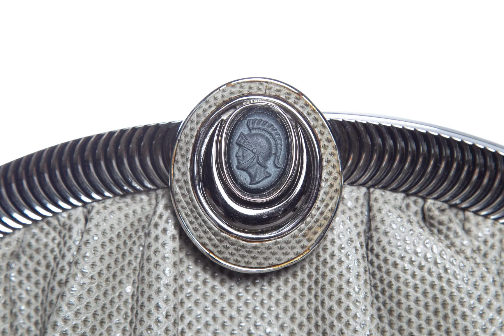Judith Leiber Grey Reptile Clutch