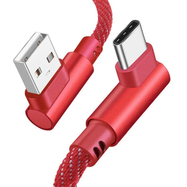 Kabel Kątowy USB-C, Jeansowy - 1 Metr