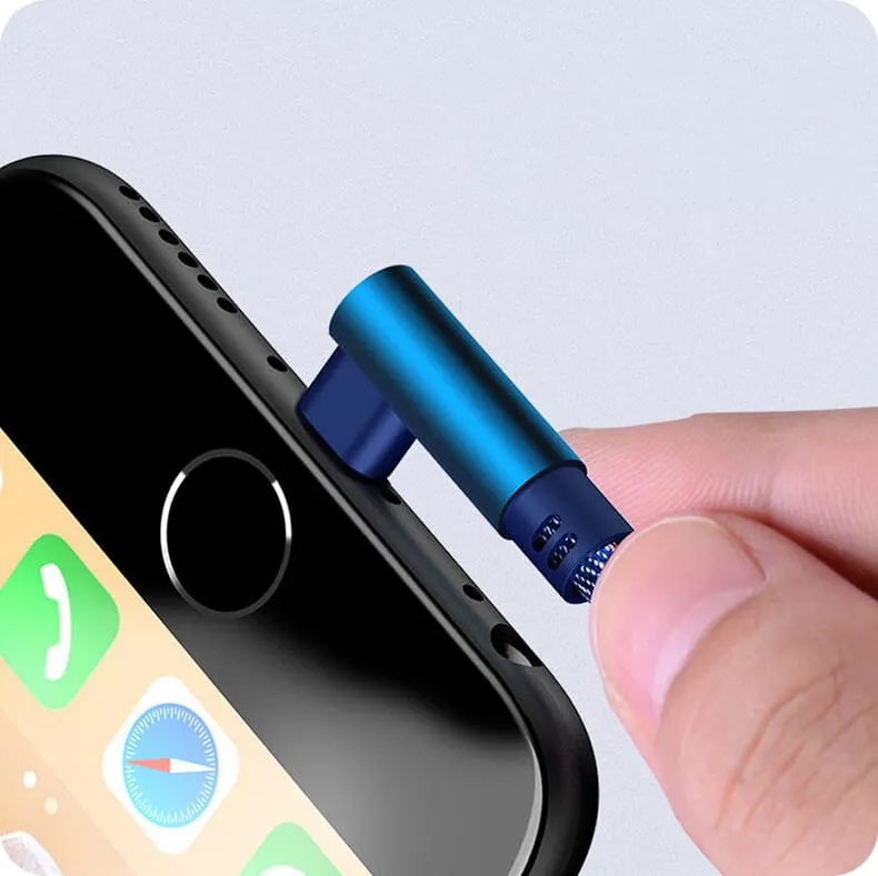 Kabel Kątowy USB-C, Jeansowy - 1 Metr