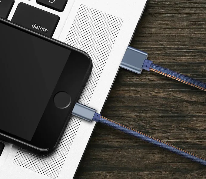Kabel Lightning, Jeansowy - 1 Metr
